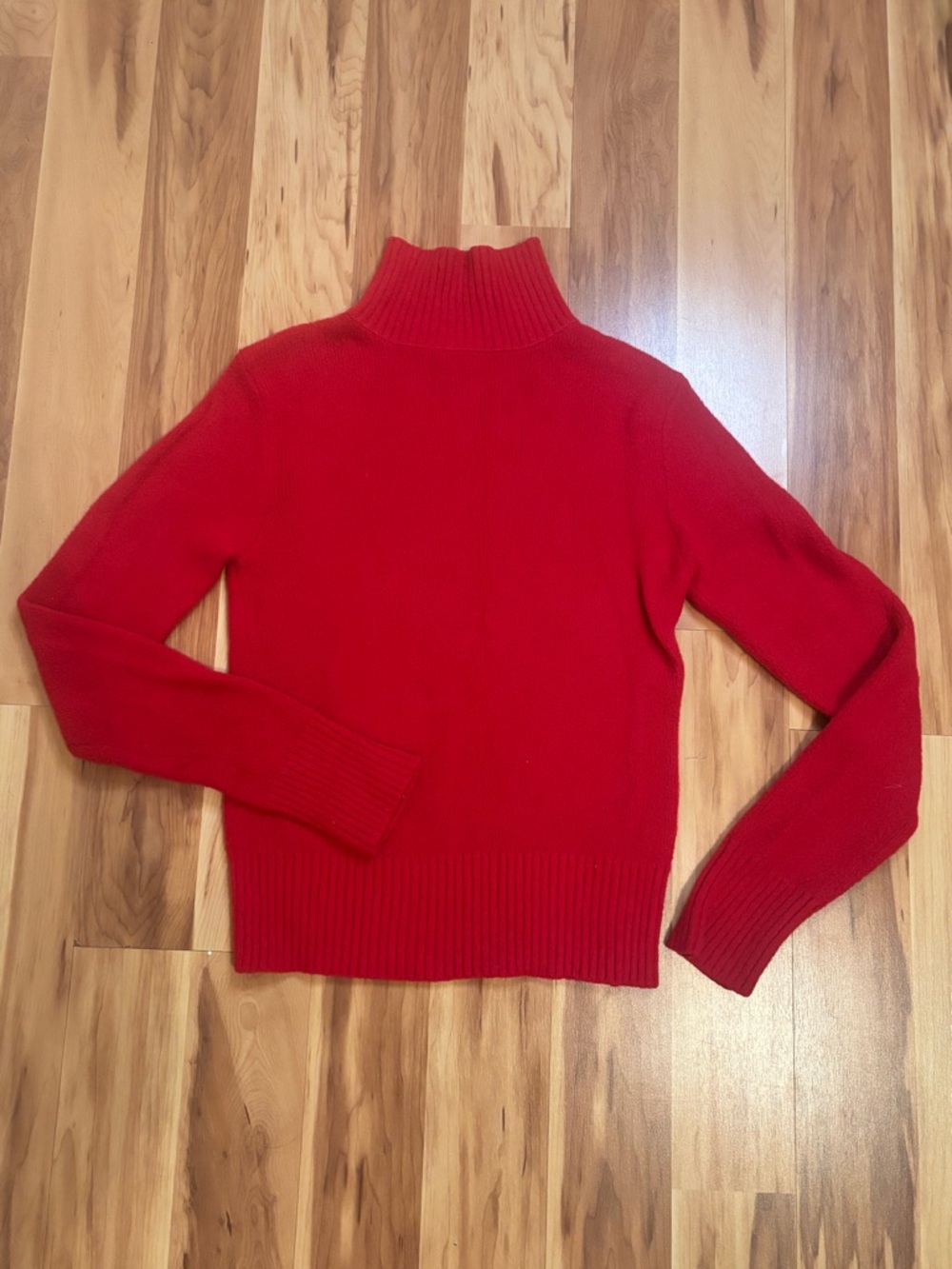 Forever 21 Red Ribbed Turtleneck Sweater Size Medium